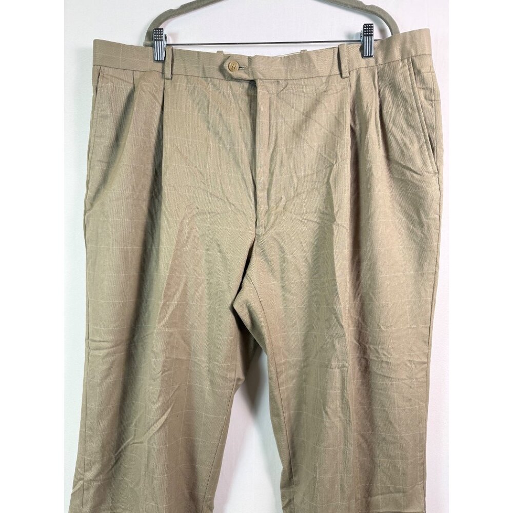 Linea Uomo Mens Dress Pants 100% Wool Window Pane Waist sz 43 Pleated Y2K Career - Picture 5 of 16
